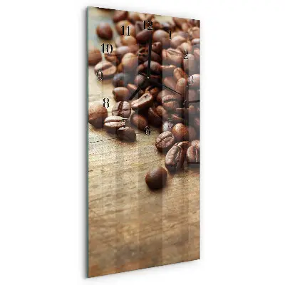 Wanduhr mit motiv vertikal Kaffeebohnen
