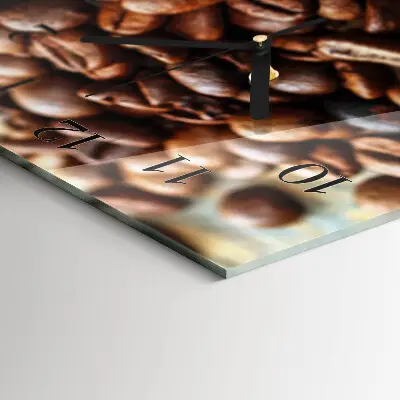Wanduhr mit motiv vertikal Kaffeebohnen