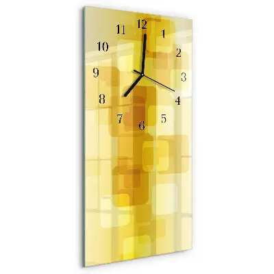 Wanduhr design ausgefallen vertikal Goldene Rechtecke