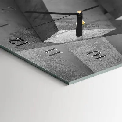 Vertikale glas wanduhr Marmor