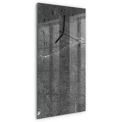 Vertikale glas wanduhr Steinmauer