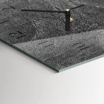 Vertikale glas wanduhr Steinmauer
