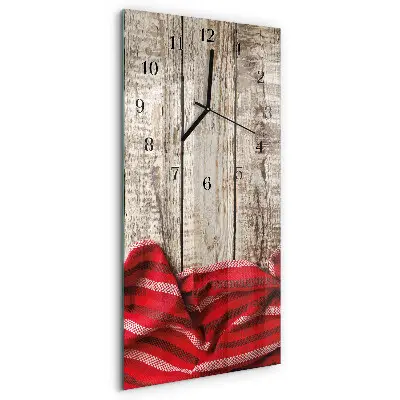 Vertikale glas wanduhr Tischdecke