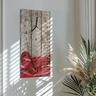 Vertikale glas wanduhr Tischdecke