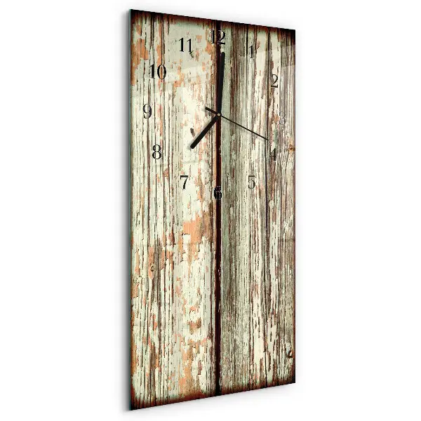 Wanduhr design ausgefallen vertikal Holzwand