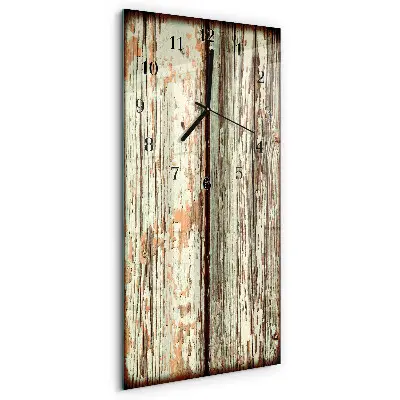 Wanduhr design ausgefallen vertikal Holzwand