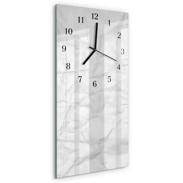 Vertikale glas wanduhr Papier