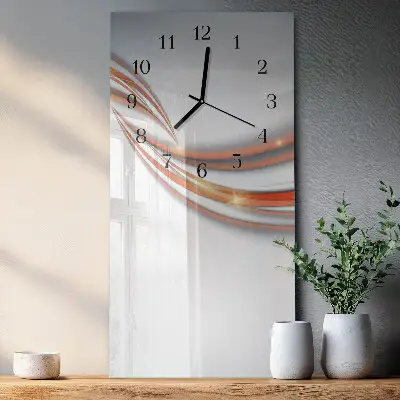 Vertikale glas wanduhr Muster