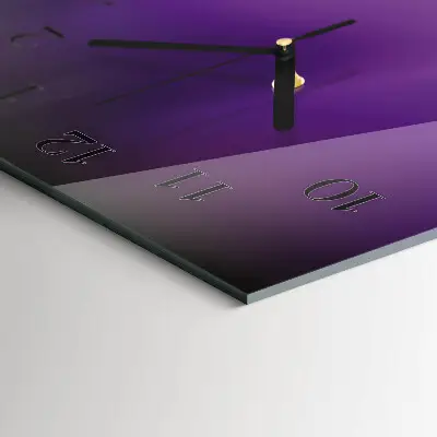 Wanduhr mit motiv vertikal Lila Wellen