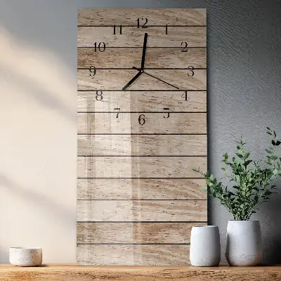 Vertikale Uhr Holz