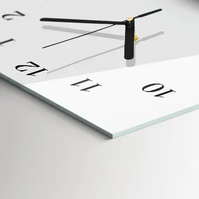 Vertikale glas wanduhr Lila Vorhang