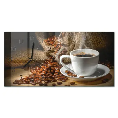 Horizontale Uhr Kaffeeaufguss