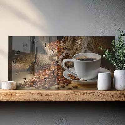 Horizontale Uhr Kaffeeaufguss