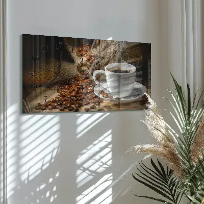 Horizontale Uhr Kaffeeaufguss