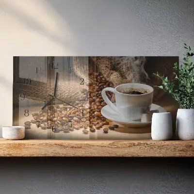 Glas wanduhr mit motiv horizontal Dunkler Aufguss