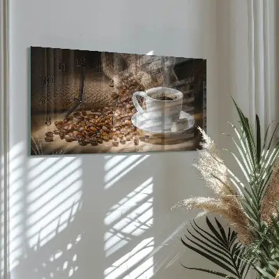 Glas wanduhr mit motiv horizontal Dunkler Aufguss