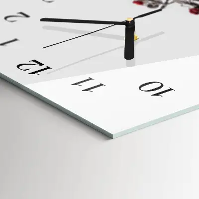 Wanduhr aus glas horizontal Weinkelch