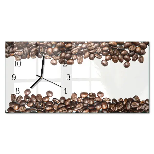 Horizontale glas wanduhr Kaffee-Rohmaterial