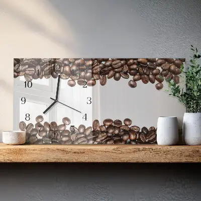 Horizontale glas wanduhr Kaffee-Rohmaterial