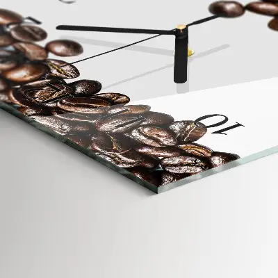 Horizontale glas wanduhr Kaffee-Rohmaterial