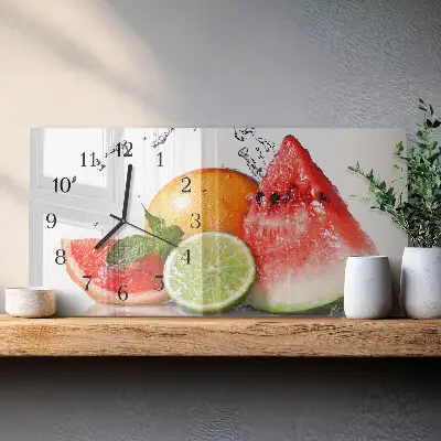 Glas wanduhr mit motiv horizontal Saftige Ernte
