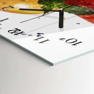 Glas wanduhr mit motiv horizontal Saftige Ernte