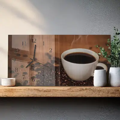 Wanduhr aus glas horizontal Heißer Kaffeeaufguss