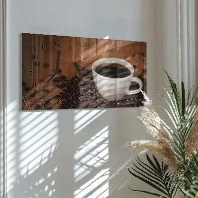 Wanduhr aus glas horizontal Heißer Kaffeeaufguss