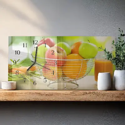 Glas wanduhr mit motiv horizontal Früchte und Nektar
