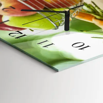 Glas wanduhr mit motiv horizontal Früchte und Nektar