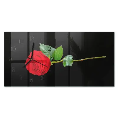 Wanduhr aus glas horizontal Röteln