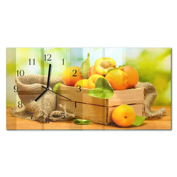 Glasuhr horizontal Aprikosen