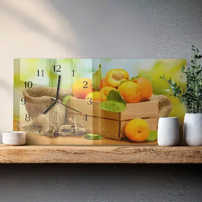 Glasuhr horizontal Aprikosen