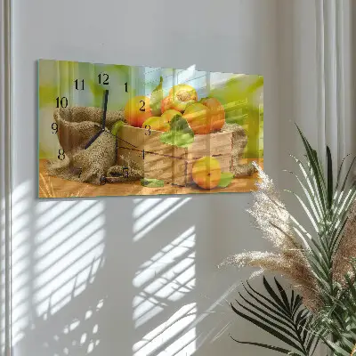 Glasuhr horizontal Aprikosen