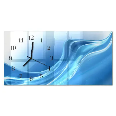 Horizontale Uhr Blaue Wellen