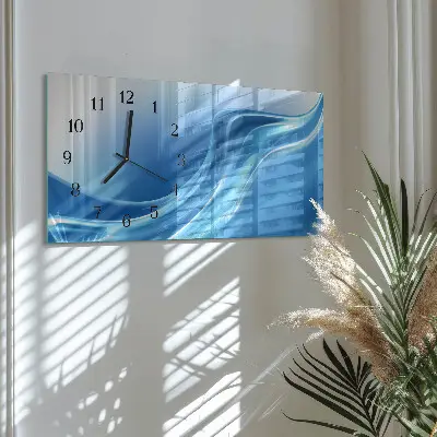 Horizontale Uhr Blaue Wellen