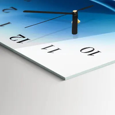 Horizontale Uhr Blaue Wellen