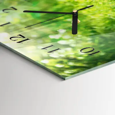 Glas wanduhr mit motiv horizontal Korb mit Äpfeln