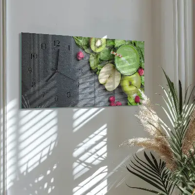 Wanduhr aus glas horizontal Fruchtcocktail