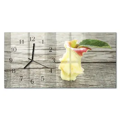 Glas wanduhr mit motiv horizontal Apple-Schrott
