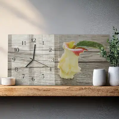 Glas wanduhr mit motiv horizontal Apple-Schrott