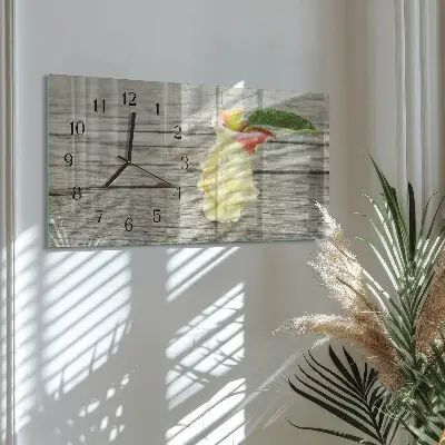 Glas wanduhr mit motiv horizontal Apple-Schrott