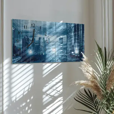 Glasuhr horizontal Nachtmetropole