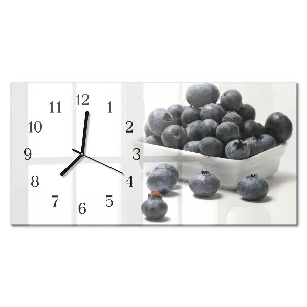 Wanduhr aus glas horizontal Blaubeeren