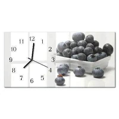 Wanduhr aus glas horizontal Blaubeeren