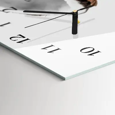 Wanduhr aus glas horizontal Exotische Kokosnüsse