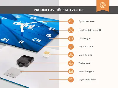 Wanduhr aus glas horizontal Exotische Kokosnüsse