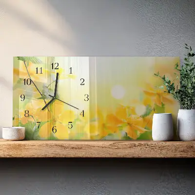 Horizontale Uhr Schnittblumen