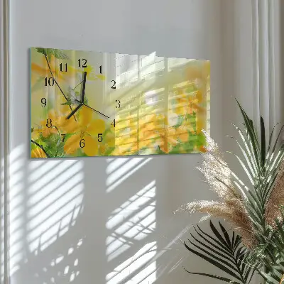 Horizontale Uhr Schnittblumen