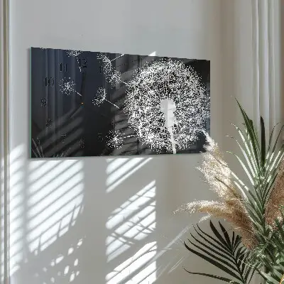 Glasuhr horizontal Löwenzahn-Drachen